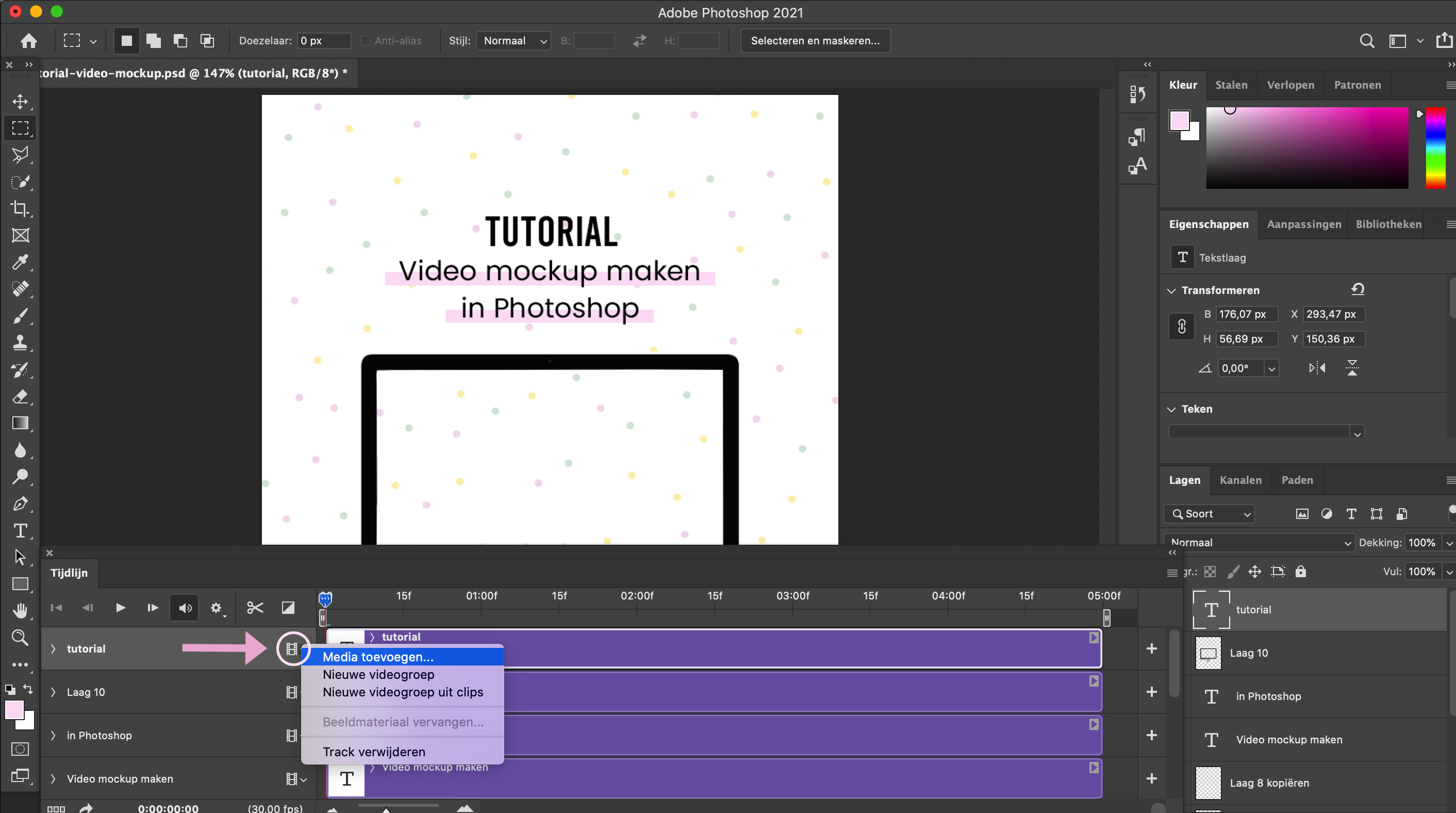 video mockup maken