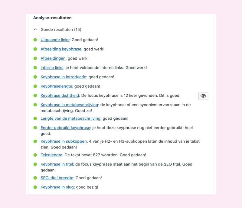 Yoast SEO plugin