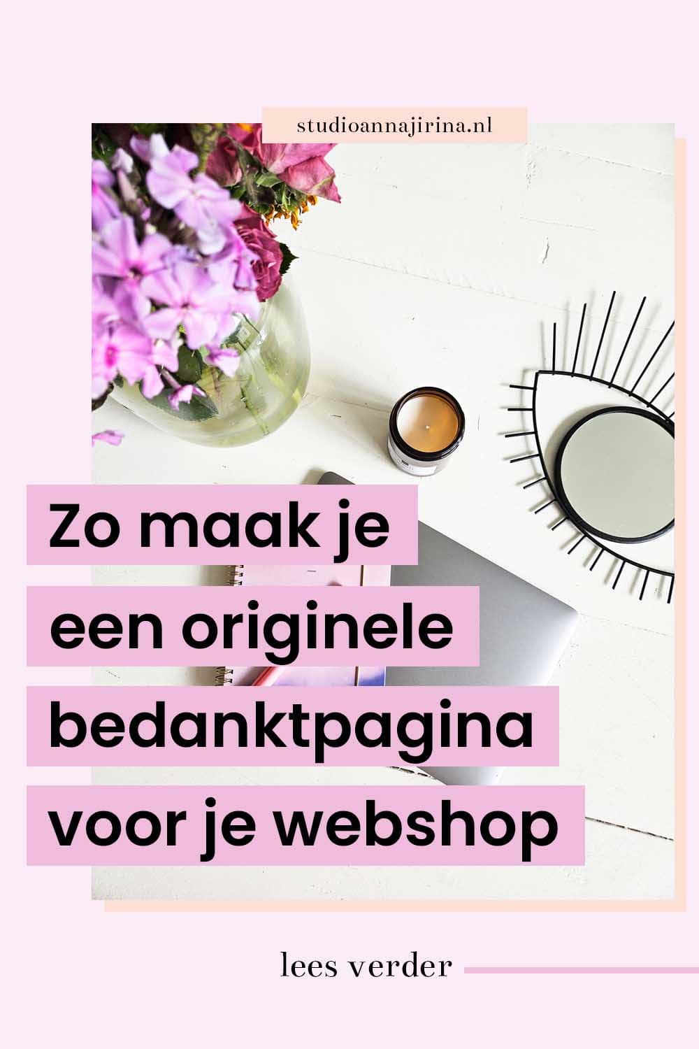bedanktpagina maken webshop
