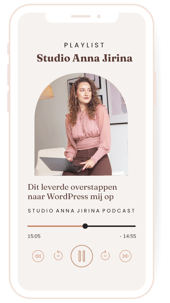 mockup podcast studio anna jirina webshop strategie
