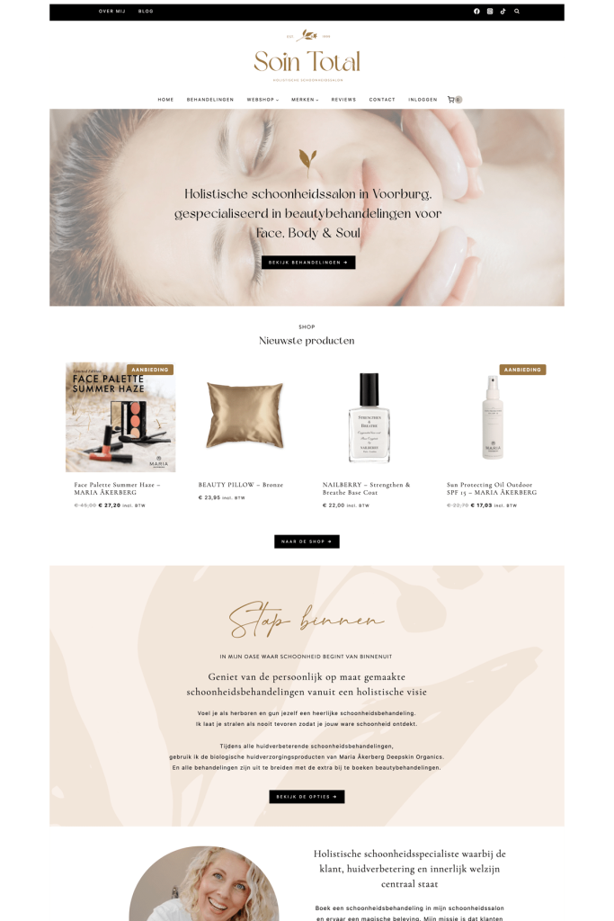WordPress webshop Soin Total