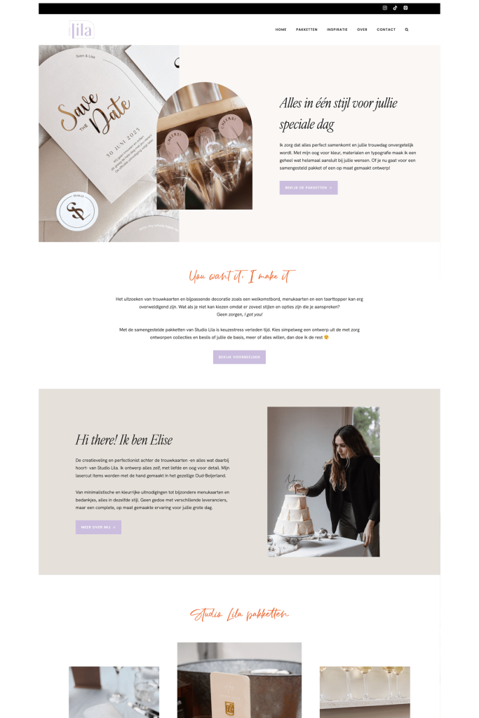 wordpress website ontwerp Studio Lila