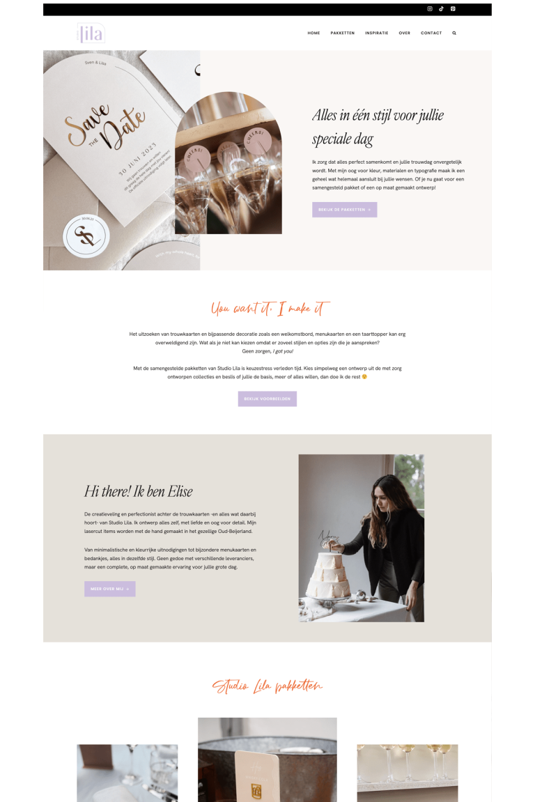 wordpress website ontwerp Studio Lila