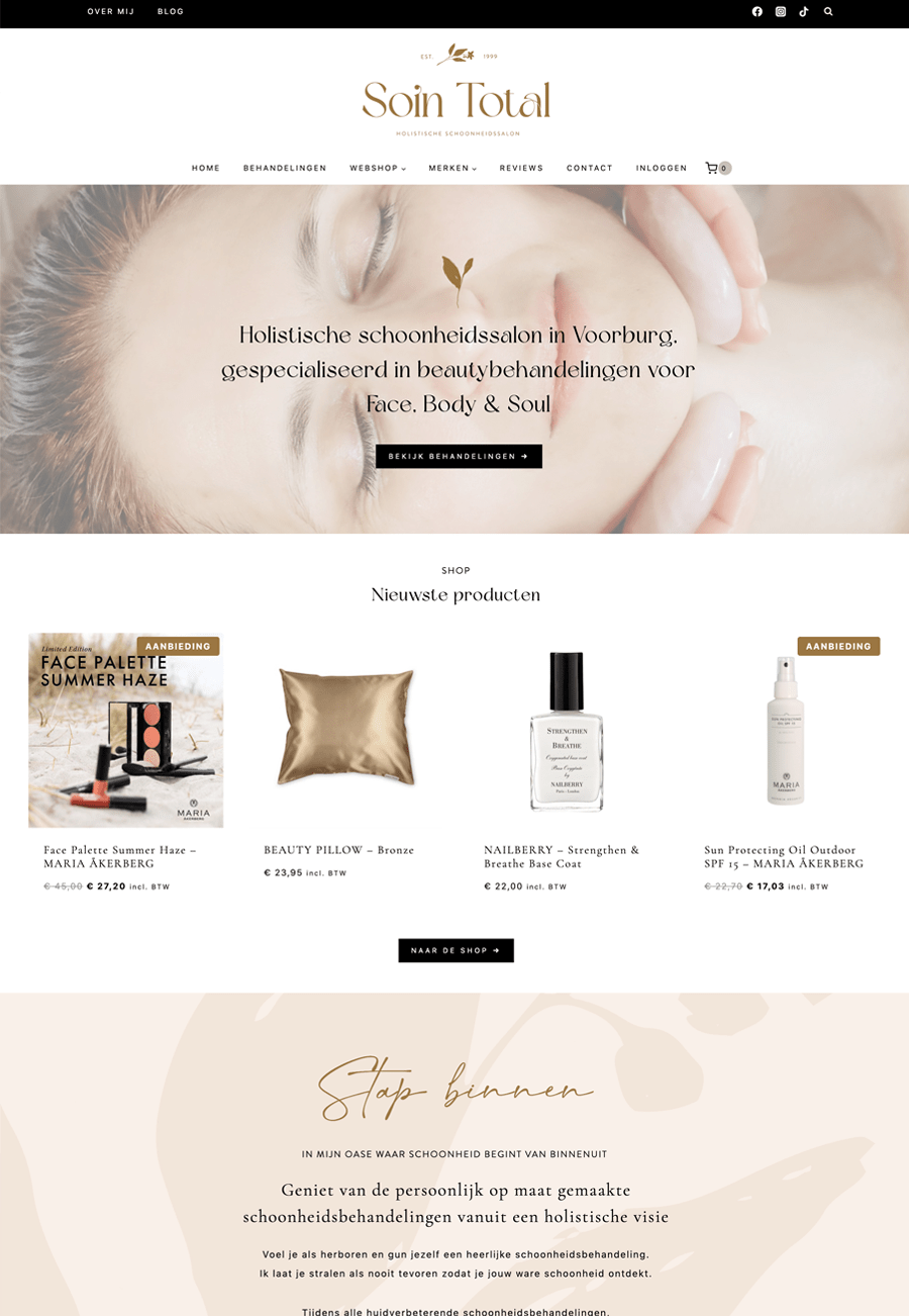 wordpress webshop schoonheidsspecialist | betaalbare wordpress webshop laten maken