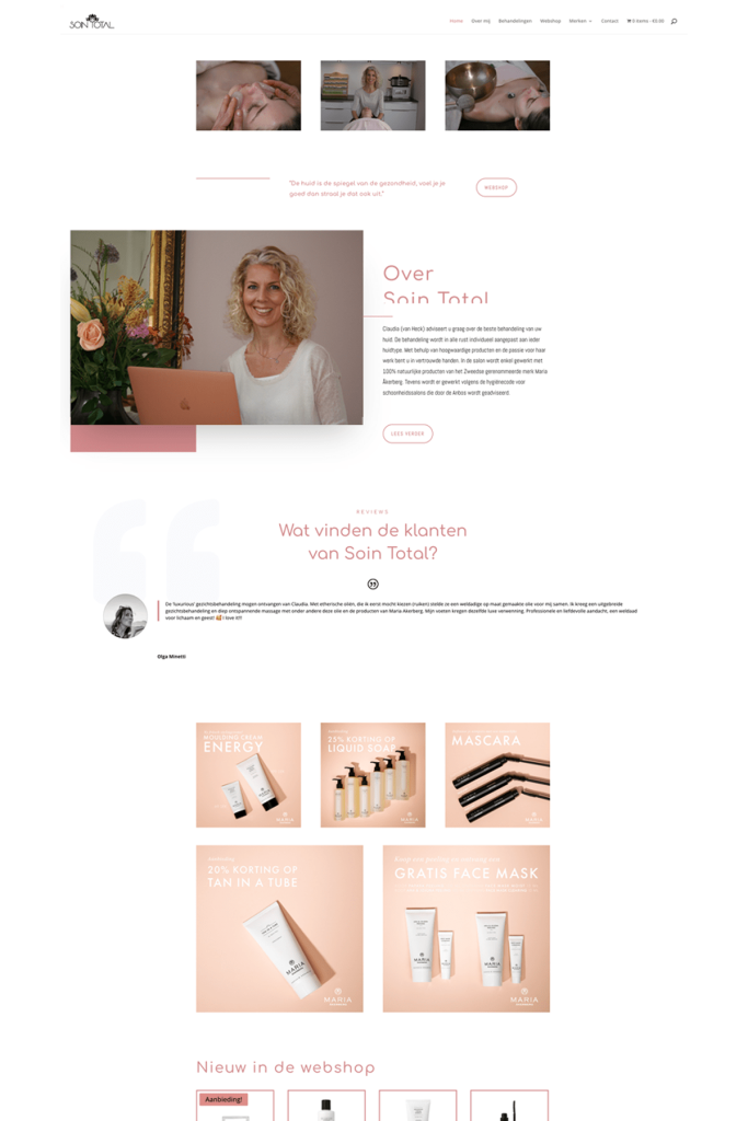 oude WordPress webshop Soin Total