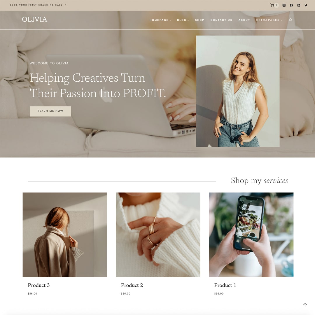 wordpress thema Olivia